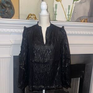 Lilly Pulitzer metallic/silk blouse with lining.